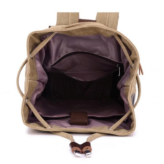 Cotton Canvas Drawstring 15.6 Backpack