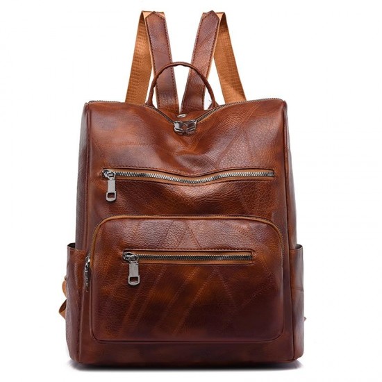 PU Leather Laptop Backpack