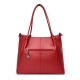 Soft Leather Tote Bag With Zipper