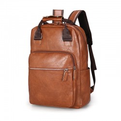 Leather Laptop Backpack 15