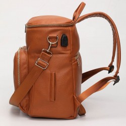 Faux Leather Maternity Backpack