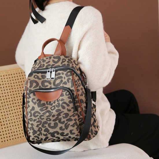 Cheetah Print Backpack Purse