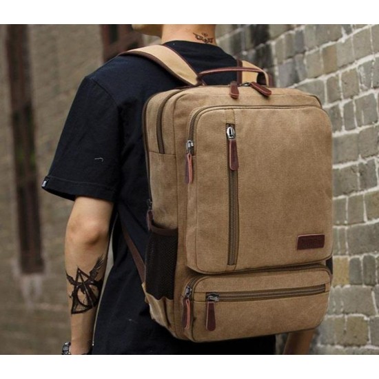 Mens Canvas 15.6 Laptop Backpack