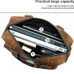 15.6 inch Laptop Bag Brown Leather