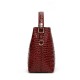 Croc Embossed Leather Bag