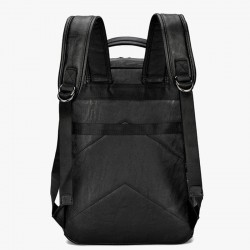 Black Leather Backpack 15 inch Laptop