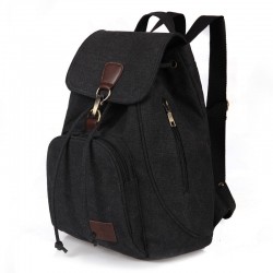 Canvas Drawstring 15.6 Backpack With Flap