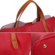 Leather Zip Top Tote Bag