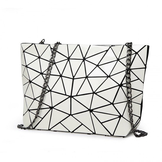 Holographic Leather Shoulder Bag