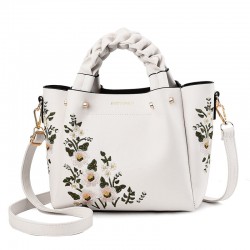 Floral Leather Crossbody Bag