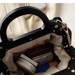 Black Croc Tote Bag