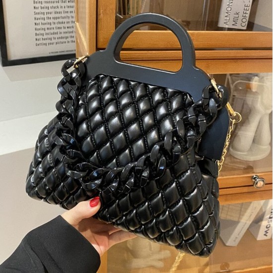 Black Croc Tote Bag