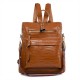 Embossed Leather Backpack Purse