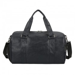 Leather Weekender Bag With Shoe Compartment