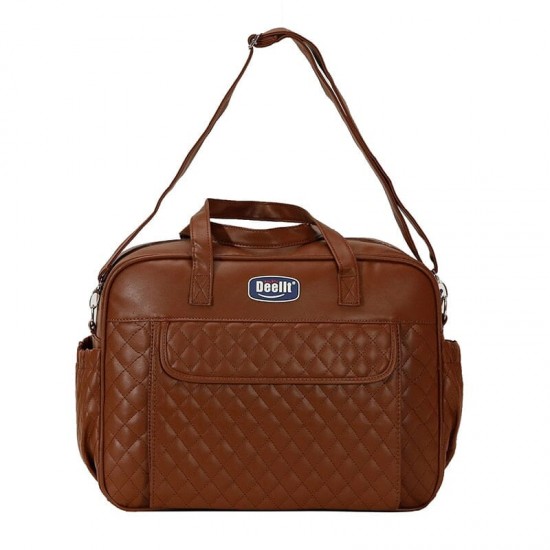 Leather Messenger Diaper Bag